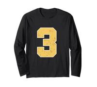 Maillot de l'équipe de Sport Universitaire numéro 3 Ans 3e Anniversaire Manche Longue