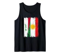 Maillot de l'héritage kurde irakien Demi-Drapeau du Kurdistan irakien Débardeur