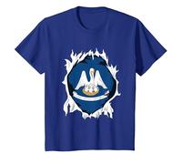 Maillot de Louisiane ou Cajun - Cadeau de l'État du Pays de la Maison T-Shirt, Enfant, Bleu Royal, 4 Ans