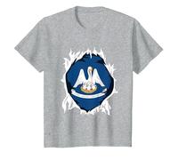 Maillot de Louisiane ou Cajun - Cadeau de l'État du Pays de la Maison T-Shirt, Enfant, Gris Chiné, 3 Ans