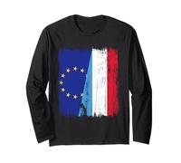 Maillot de l'Union européenne Luxembourgeois Demi-drapeau Manche Longue