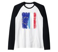 Maillot de l'Union européenne Luxembourgeois Demi-drapeau Manche Raglan