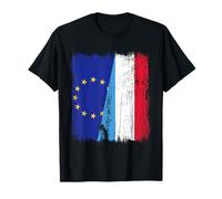 Maillot de l'Union européenne Luxembourgeois Demi-drapeau T-Shirt