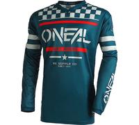 Maillot de motocross Oneal Element Squadron V.22, bleu/rouge, M
