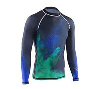 Maillot de plongée à Manches Longues pour Hommes, Protection UV, Veste de Combinaison de plongée, Rash Guard Respirant et à séchage Rapide pour la plongée en apnée, Le Surf et la (Inverse)