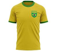 Maillot de Rugby Écossais avec Cœur Battant pour Homme - Drapeau Écossais - Tee-shirt de Supporteur de Football Écossais, jaune/vert, L