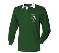 Maillot de rugby irlandais à manches longues pour homme - Vert - Medium