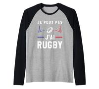 Maillot de Rugby Je Peux Pas J'Ai pour Joueur de Rugby français Manche Raglan