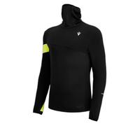 Maillot de running col haut Macron FCC Edgar noir/jaune fluo pour homme - taille L L