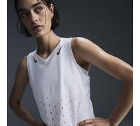 Maillot de running Dri-FIT ADV Nike AeroSwift pour femme Blanc/Noir/Noir L (FR 46-48)