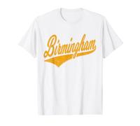 Maillot de Sport Classique Birmingham England Variety Script T-Shirt Graphique avec Valeur, Homme, Blanc, L