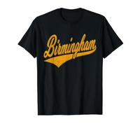 Maillot de Sport Classique Birmingham England Variety Script T-Shirt Graphique avec Valeur, Homme, Noir, XL