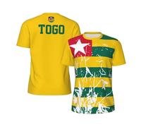 Maillot de Sport en avec Motif Drapeau du Togo, imprimé 3D, idéal pour la Course à Pied, Le Cyclisme, Le Football, Le Tennis, Le Fitness et l'escalade.