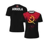 Maillot de Sport en imprimée 3D avec Drapeau de l'Angola, idéal pour la Cou
