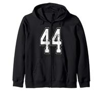 Maillot de Sport en Jersey Vieilli numéro 44 Sweat à Capuche