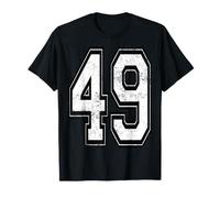 Maillot de Sport en Jersey Vieilli numéro 49 T-Shirt