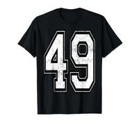 Maillot de Sport en Jersey Vieilli numéro 49 T-Shirt Graphique avec Valeur