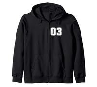 Maillot de Sport numéro 03 zéro 3 Ans 2003 août Sweat à Capuche