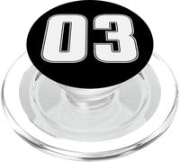 Maillot de Sport numéro 03 Zero Three Year 2002#03 Avant et arrière PopSockets PopGrip pour MagSafe
