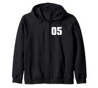 Maillot de Sport numéro 05 zéro Cinq années 2005# 05 Avant et arrière Sweat à Capuche