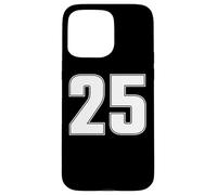 Maillot de Sport numéro 25 Vingt-Cinq Ans #25 à l'avant et à l'arrière Coque pour iPhone 15 Pro Max