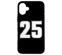 Maillot de Sport numéro 25 Vingt-Cinq Ans #25 à l'avant et à l'arrière Coque pour iPhone 16 Plus