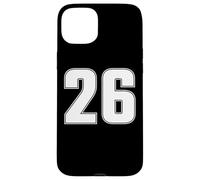 Maillot de Sport numéro 26 Vingt Six Ans #26 Devant et Dos Coque pour iPhone 15 Plus