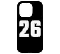 Maillot de Sport numéro 26 Vingt Six Ans #26 Devant et Dos Coque pour iPhone 15 Pro
