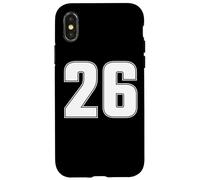 Maillot de Sport numéro 26 Vingt Six Ans #26 Devant et Dos Coque pour iPhone X/XS