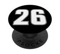 Maillot de Sport numéro 26 Vingt Six Ans #26 Devant et Dos PopSockets PopGrip Adhésif