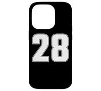 Maillot de Sport numéro 28 Vingt-Huit Ans Avant et arrière Coque pour iPhone 14 Pro