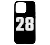Maillot de Sport numéro 28 Vingt-Huit Ans Avant et arrière Coque pour iPhone 15 Pro Max