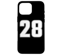 Maillot de Sport numéro 28 Vingt-Huit Ans Avant et arrière Coque pour iPhone 16 Pro Max