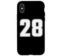 Maillot de Sport numéro 28 Vingt-Huit Ans Avant et arrière Coque pour iPhone X/XS