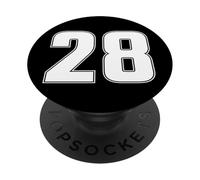 Maillot de Sport numéro 28 Vingt-Huit Ans Avant et arrière PopSockets PopGrip Adhésif