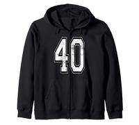 Maillot de Sport numéro 40 Vieilli Sweat à Capuche