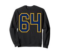 Maillot de Sport numéro 64 Bleu doré #64 Sweatshirt