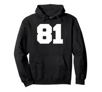 Maillot de Sport numéro 81 Player #81 Fan Front Print Varsity Sweat à Capuche