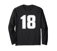 Maillot de Sport pour Adolescent numéro 18 dix-Huit Ans 2018 Manche Longue