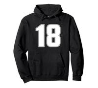 Maillot de Sport pour Adolescent numéro 18 dix-Huit Ans 2018 Sweat à Capuche