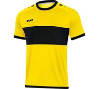 Maillot de Sports Manches Courtes pour Enfant, Taille 128, Citron/Noir