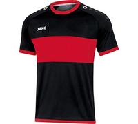 Maillot de Sports Manches Courtes pour Enfant, Taille 140, Noir/Rouge Sport