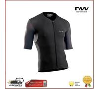 Maillot de vélo Northwave VTT extrême manches courtes noir gris respirant
