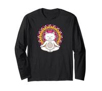 Maillot de yoga pour chats mandalas méditation Manche Longue