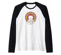 Maillot de yoga pour chats mandalas méditation Manche Raglan