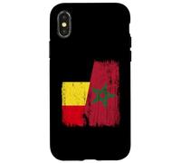 Maillot Demi-Drapeau Belge du Maroc Patrimoine marocain Coque pour iPhone X/XS