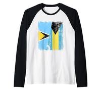 Maillot demi-drapeau de Sainte-Lucie Bahamas Manche Raglan