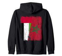 Maillot Demi-Drapeau du Maroc des Émirats Arabes Unis du Patrimoine marocain Sweat à Capuche