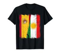 Maillot du Kurdistan d'Espagne Demi Drapeau Héritage Kurde Espagne T-Shirt