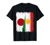 Maillot du Kurdistan du Japon Demi Drapeau du Kurdistan Japonais T-Shirt